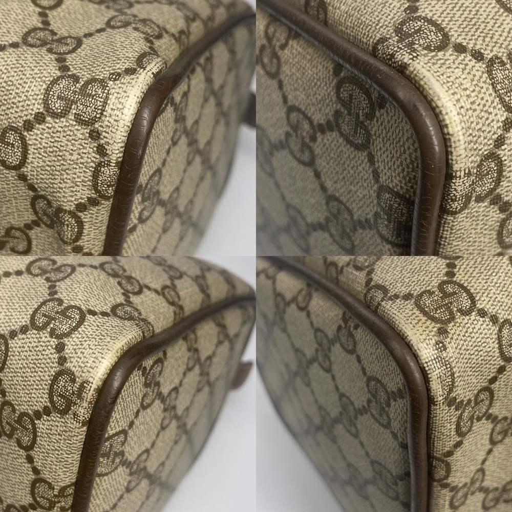 🔴SOLD🔴Gucci Boston Brown color Green & Red Web GG monogram Bag - Picture 13 of 16